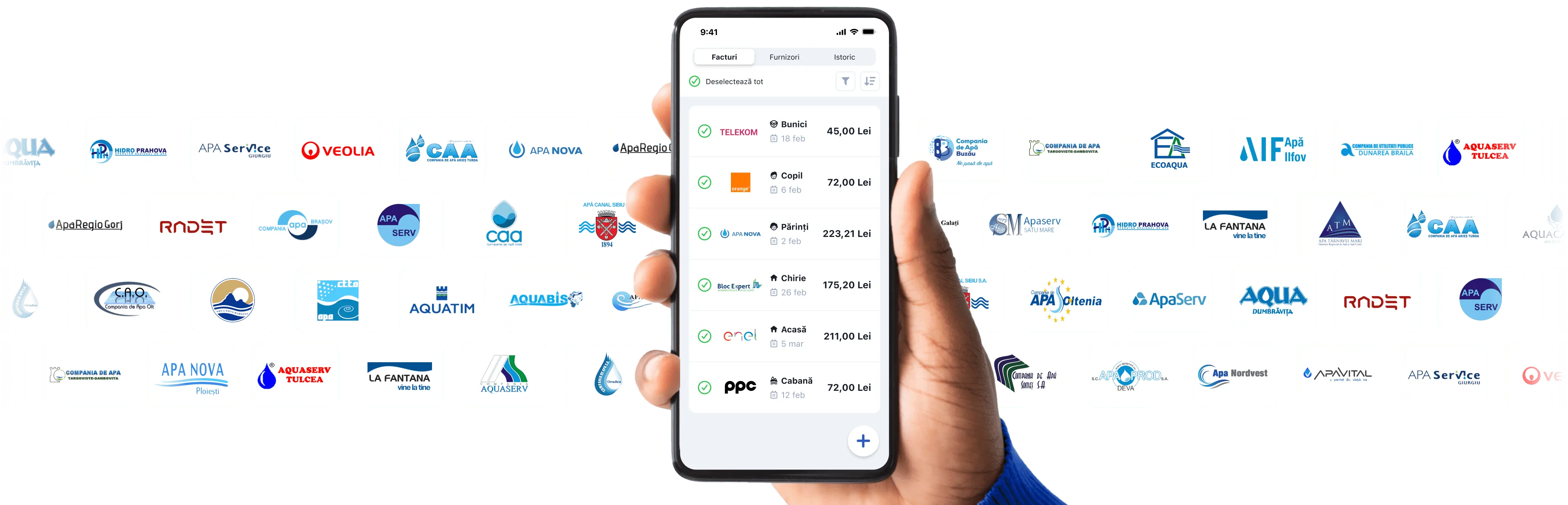 Romanian water suppliers available in Pago