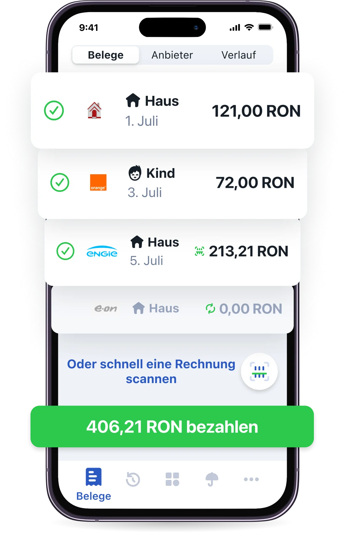 Versorgungsrechnungen