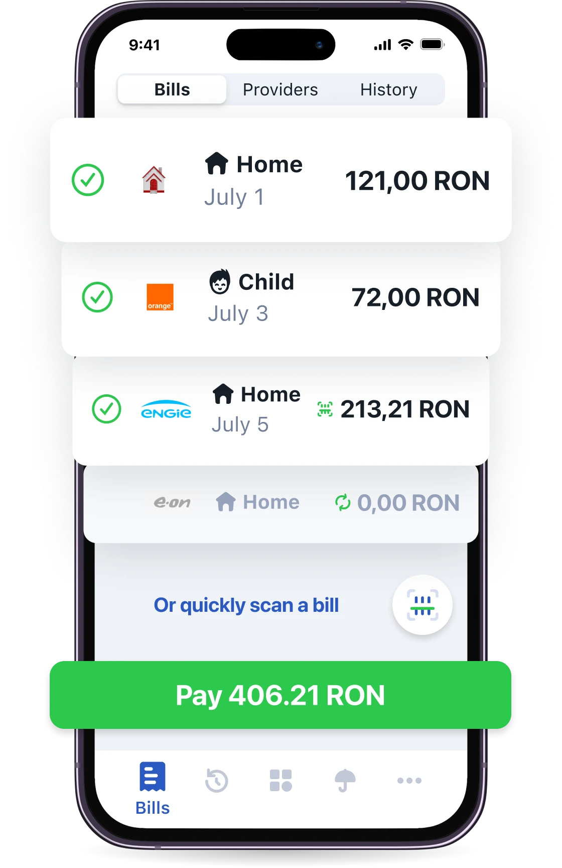Utility bills