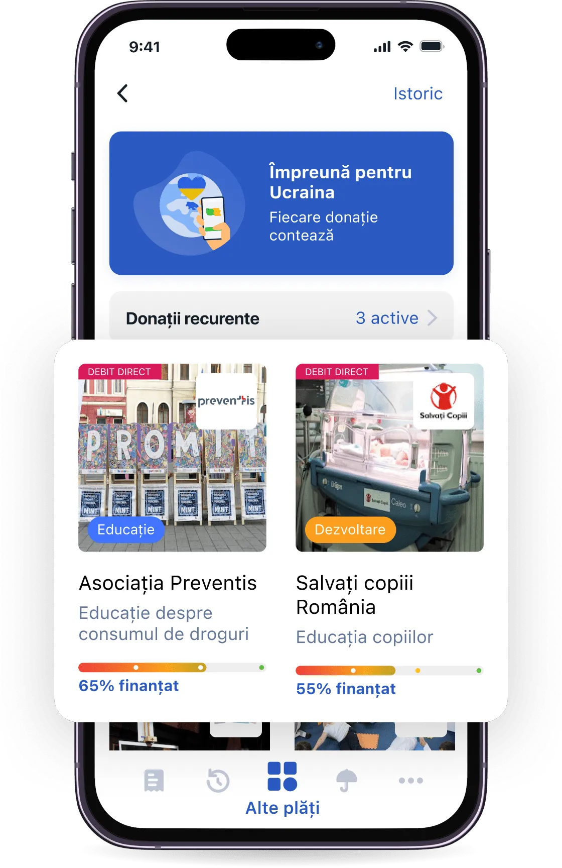 Donează pentru o cauză