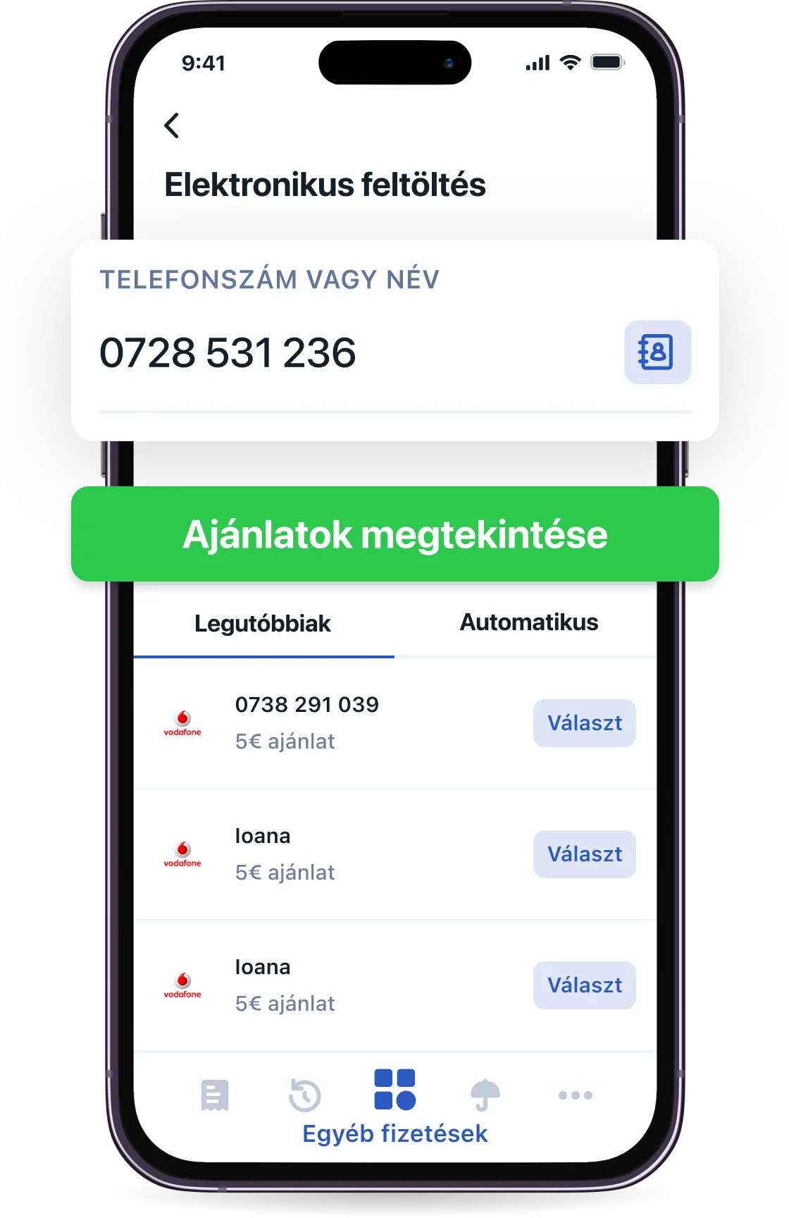 PrePay-kártya feltöltése