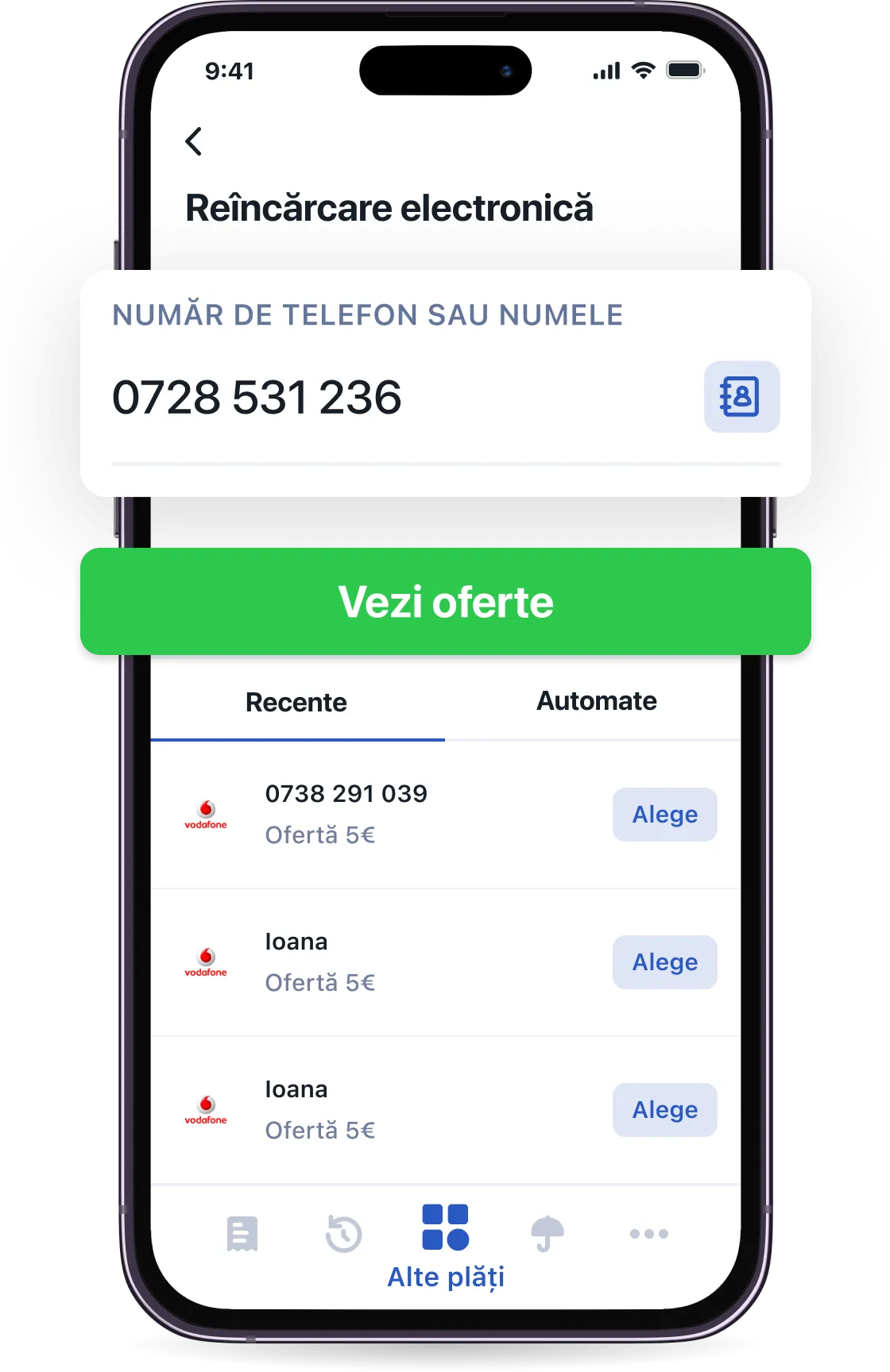 Reîncarcă cartela prepay